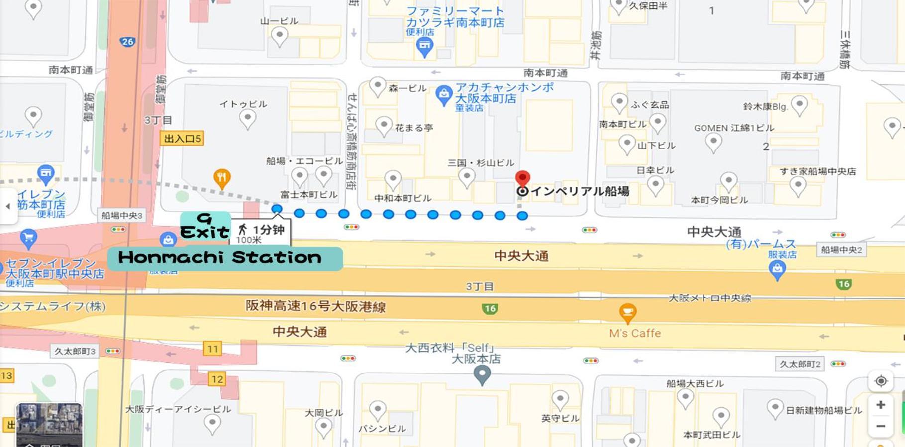 Ferienwohnung Imperial 心斎橋本町 Ōsaka Exterior foto